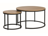 Konferenční stolek DION, dub / černý mat