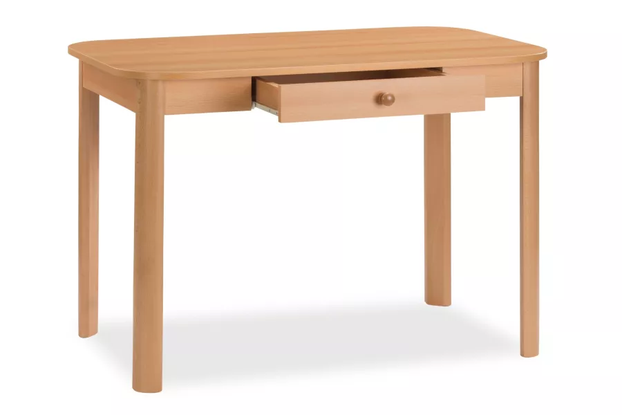 Stůl Moris, lamino/ABS/masiv buk,110x70 cm, až 160 cm
