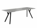 Jídelní stůl MERLIN, efekt betonu / černý