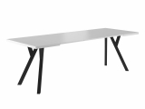 Jídelní stůl MERLIN, bílý mat / černý