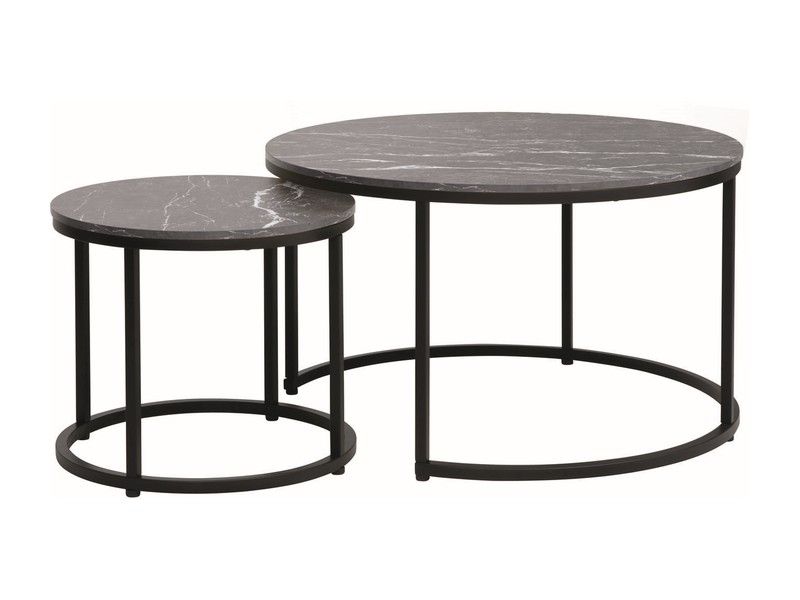 Konferenční stolek DION, černý mramor / černý mat
