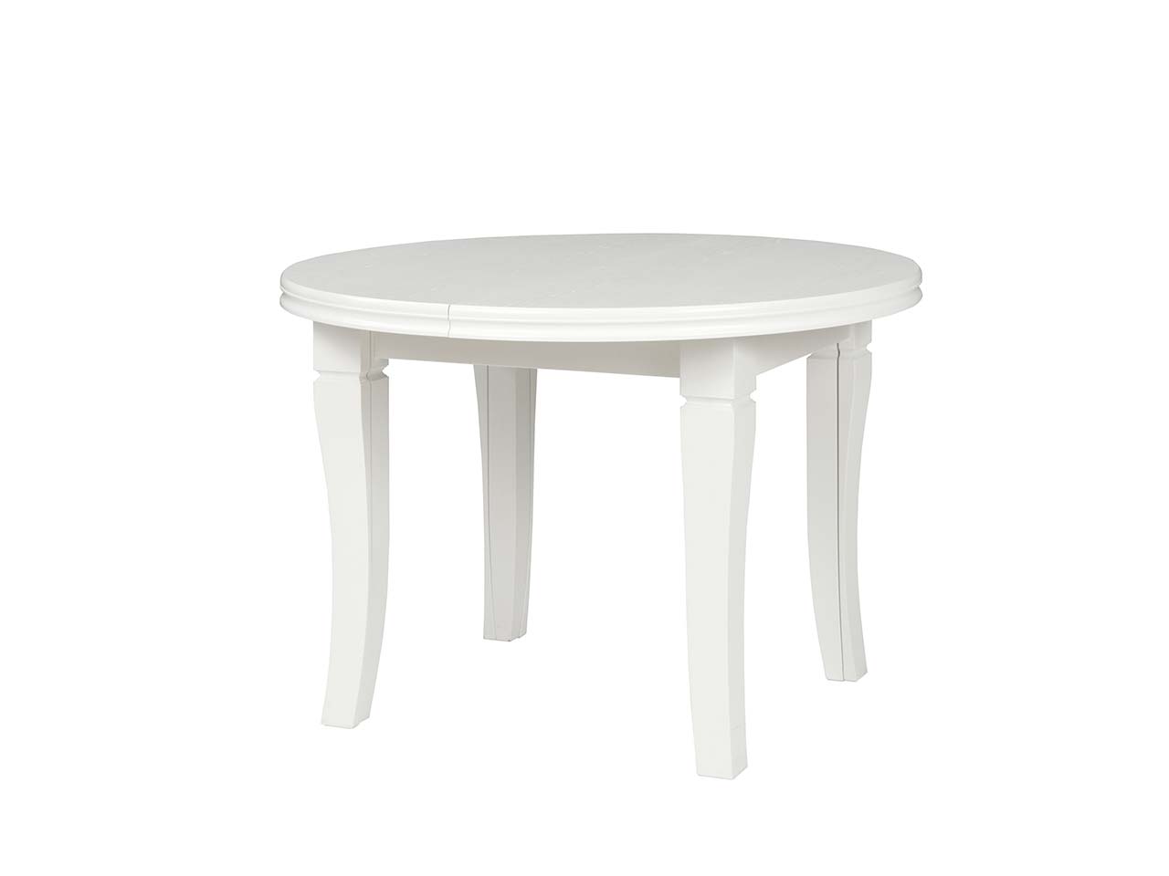 Jídelní stůl Lux, dřevěná dýha/masiv, průměr 110 cm, až 260 cm (po rozložení)