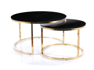 Konferenční stolek MUSE, černý/zlatý