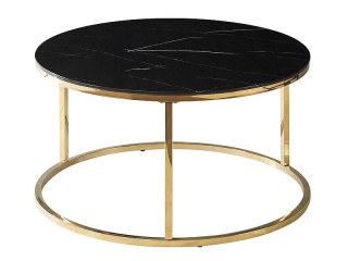 Konferenční stolek SABINE, černý/zlatý